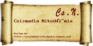 Csizmadia Nikodémia névjegykártya
